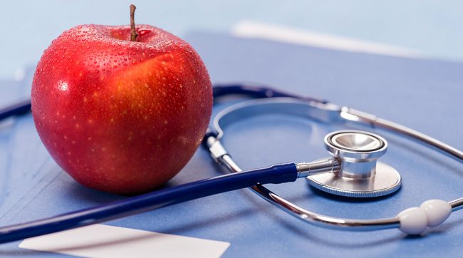 Stethoscope and Apple
